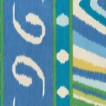 Terence Ikat Fabric – PEACOCK | Schumacher | Wallpaper Twins Terence Ikat fabric PEACOCK color by Schumacher