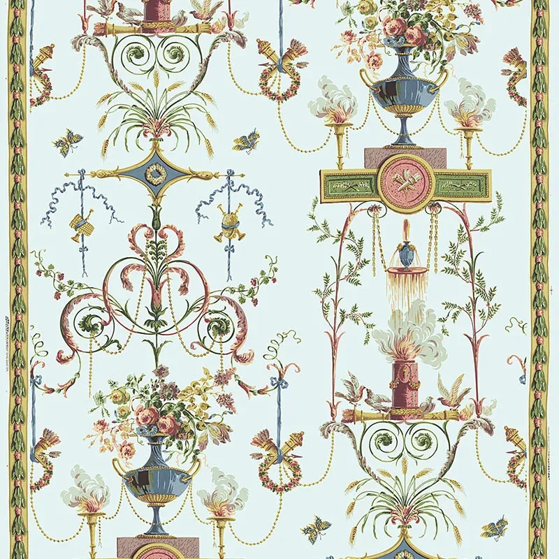 TERRACINA ARABESQUE fabric CELESTIAL color by Schumacher