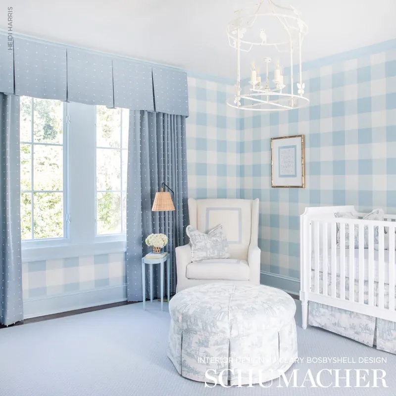 TETON fabric SKY color by Schumacher