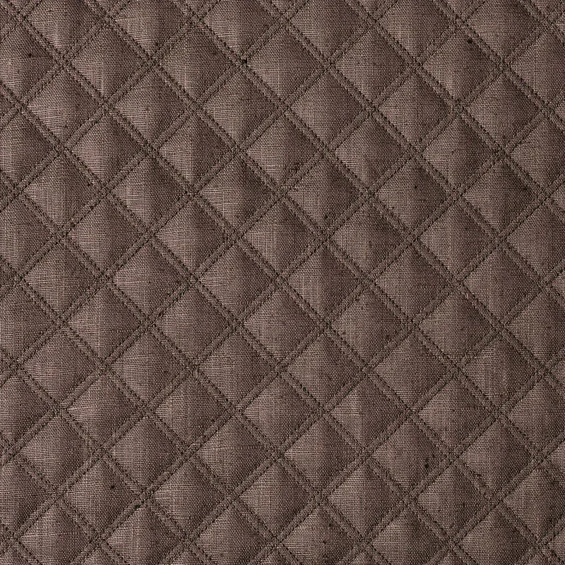 THAYER MATELASSÉ LINEN fabric ESPRESSO color by Schumacher