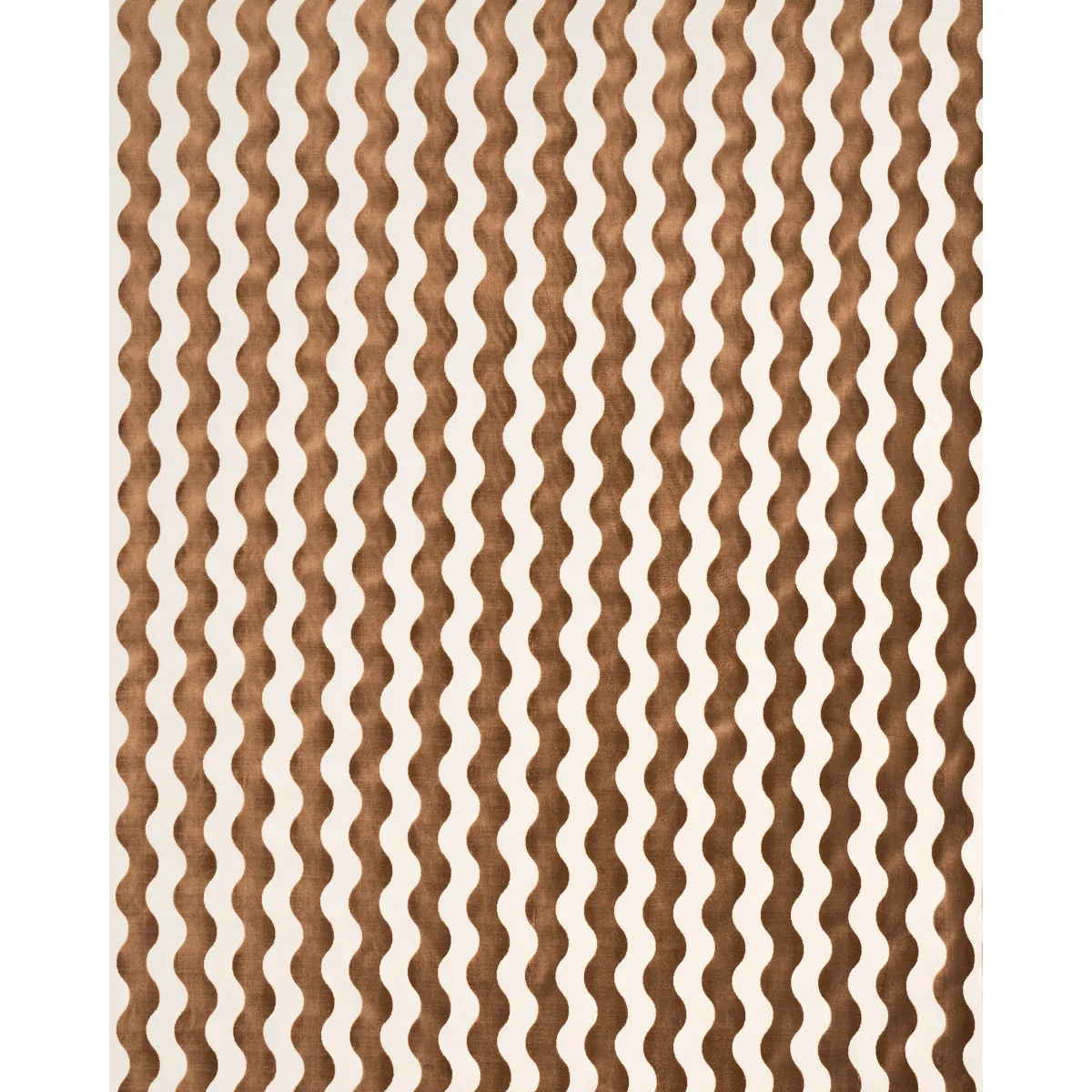 THE WAVE VELVET fabric CAMEL color by Schumacher