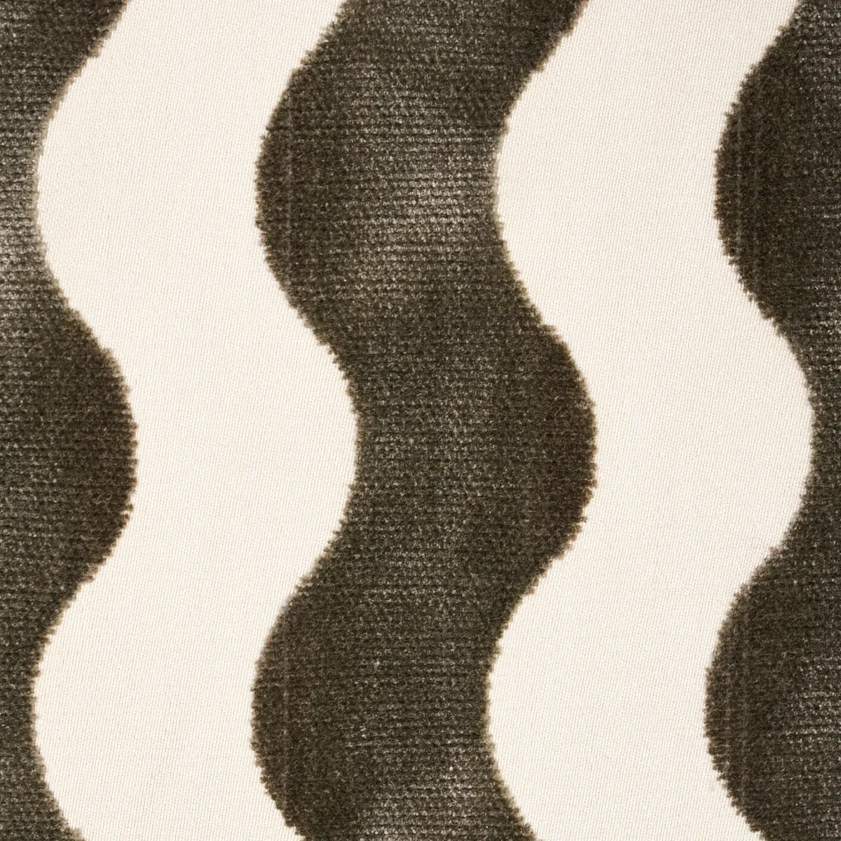 THE WAVE VELVET Fabric – GREY | Schumacher | Wallpaper Twins THE WAVE VELVET fabric GREY color by Schumacher