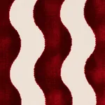 THE WAVE VELVET fabric RED color by Schumacher