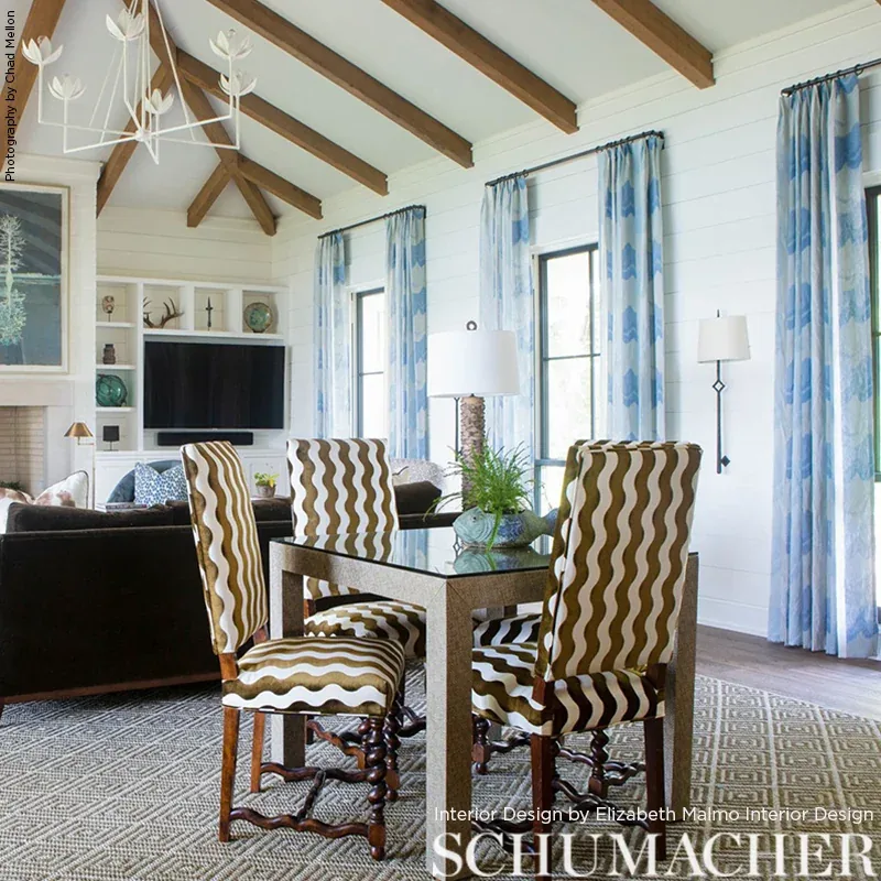 THE WAVE VELVET Fabric – SKY | Schumacher | Wallpaper Twins THE WAVE VELVET fabric SKY color by Schumacher