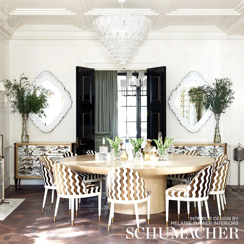 THE WAVE VELVET Fabric – SKY | Schumacher | Wallpaper Twins THE WAVE VELVET fabric SKY color by Schumacher