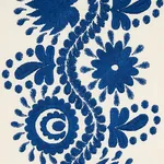 THEODORA EMBROIDERY fabric BLUE color by Schumacher