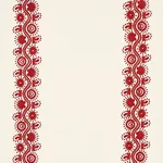 THEODORA EMBROIDERY fabric RED color by Schumacher