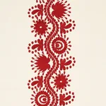 THEODORA EMBROIDERY fabric RED color by Schumacher