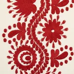 THEODORA EMBROIDERY fabric RED color by Schumacher