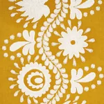 THEODORA EMBROIDERY Fabric – SAFFRON | Schumacher | Wallpape THEODORA EMBROIDERY fabric SAFFRON color by Schumacher