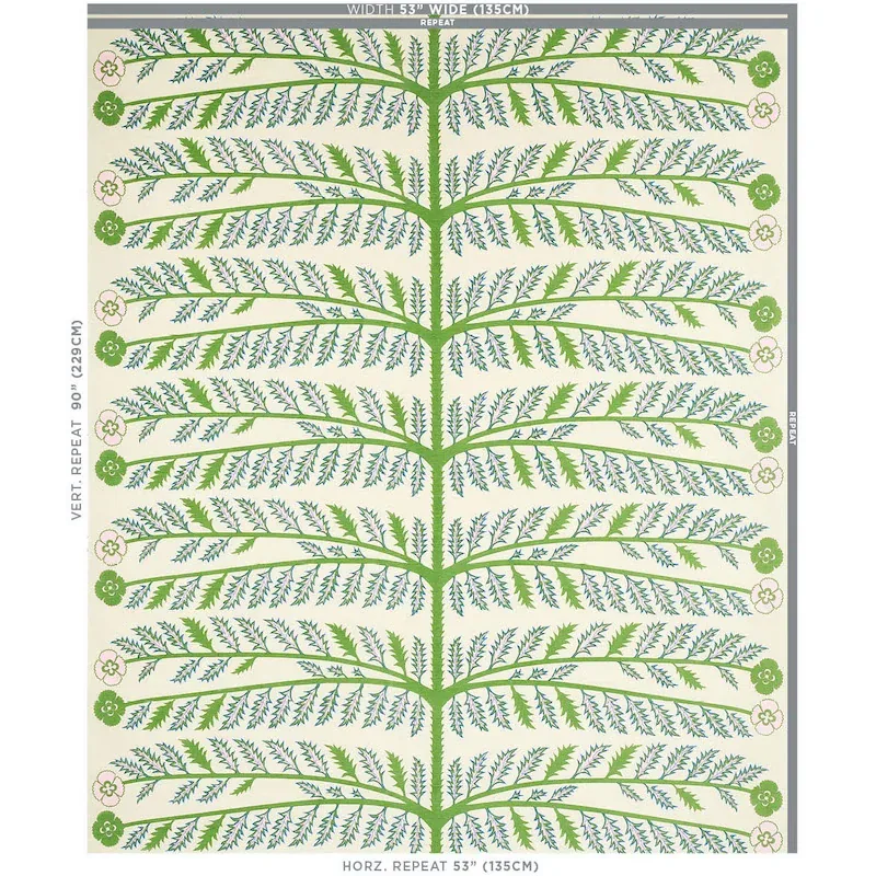 THISTLE fabric IVORY color by Schumacher