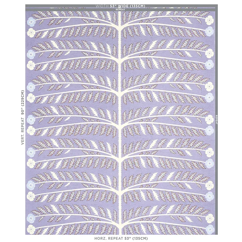 THISTLE Fabric – LAVENDER | Schumacher | Wallpaper Twins THISTLE fabric LAVENDER color by Schumacher