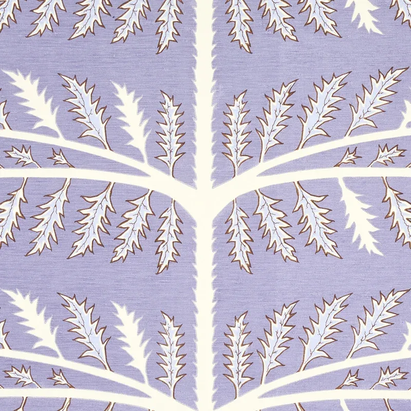 THISTLE Fabric – LAVENDER | Schumacher | Wallpaper Twins THISTLE fabric LAVENDER color by Schumacher