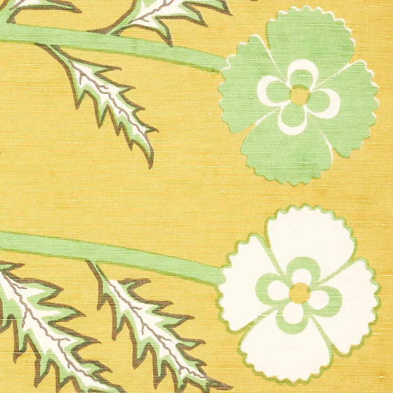 THISTLE Fabric – MUSTARD | Schumacher | Wallpaper Twins THISTLE fabric MUSTARD color by Schumacher