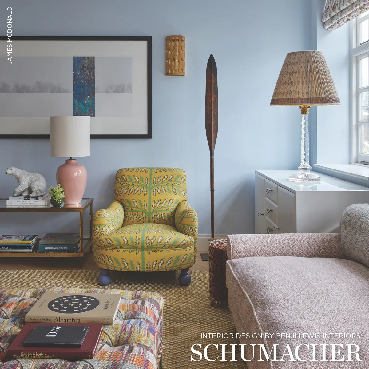 THISTLE Fabric – MUSTARD | Schumacher | Wallpaper Twins THISTLE fabric MUSTARD color by Schumacher