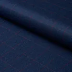 THOMPSON MERINO WINDOWPANE Fabric – NAVY | Schumacher | Wall THOMPSON MERINO WINDOWPANE fabric NAVY color by Schumacher