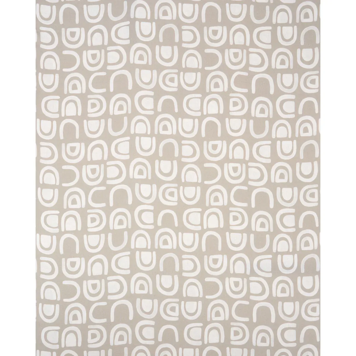 THRESHOLD PRINTED LINEN fabric GINGER color by Schumacher