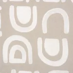 THRESHOLD PRINTED LINEN fabric GINGER color by Schumacher