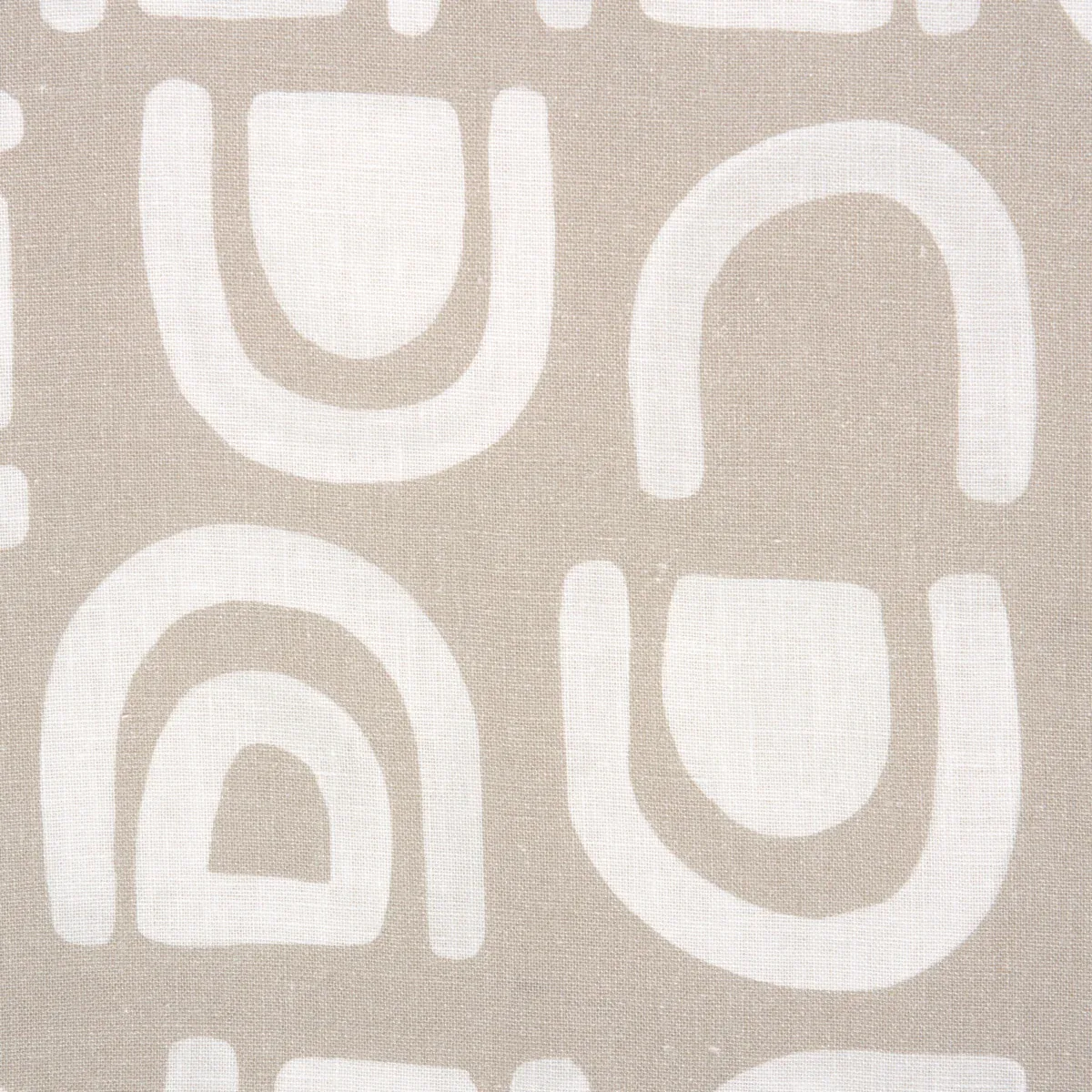 THRESHOLD PRINTED LINEN fabric GINGER color by Schumacher