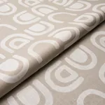 THRESHOLD PRINTED LINEN fabric GINGER color by Schumacher