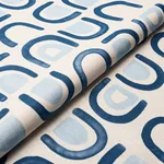 THRESHOLD PRINTED LINEN Fabric – LAPIS | Schumacher | Wallpa THRESHOLD PRINTED LINEN fabric LAPIS color by Schumacher