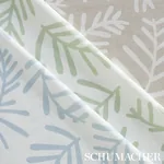 TIAH COVE fabric IVORY ON NATURAL color by Schumacher