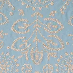 Tiana Embroidery fabric CHAMBRAY color by Schumacher