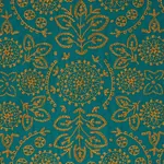 Tiana Embroidery fabric PEACOCK color by Schumacher
