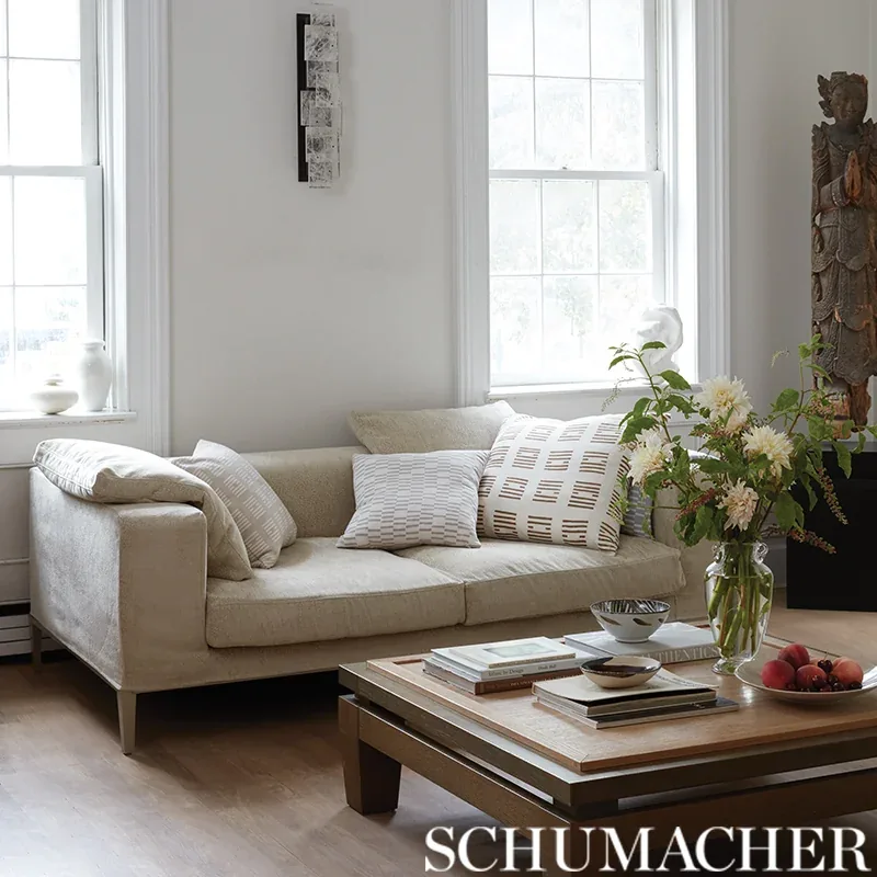 TIASQUAM Fabric – CHARCOAL | Schumacher | Wallpaper Twins TIASQUAM fabric CHARCOAL color by Schumacher