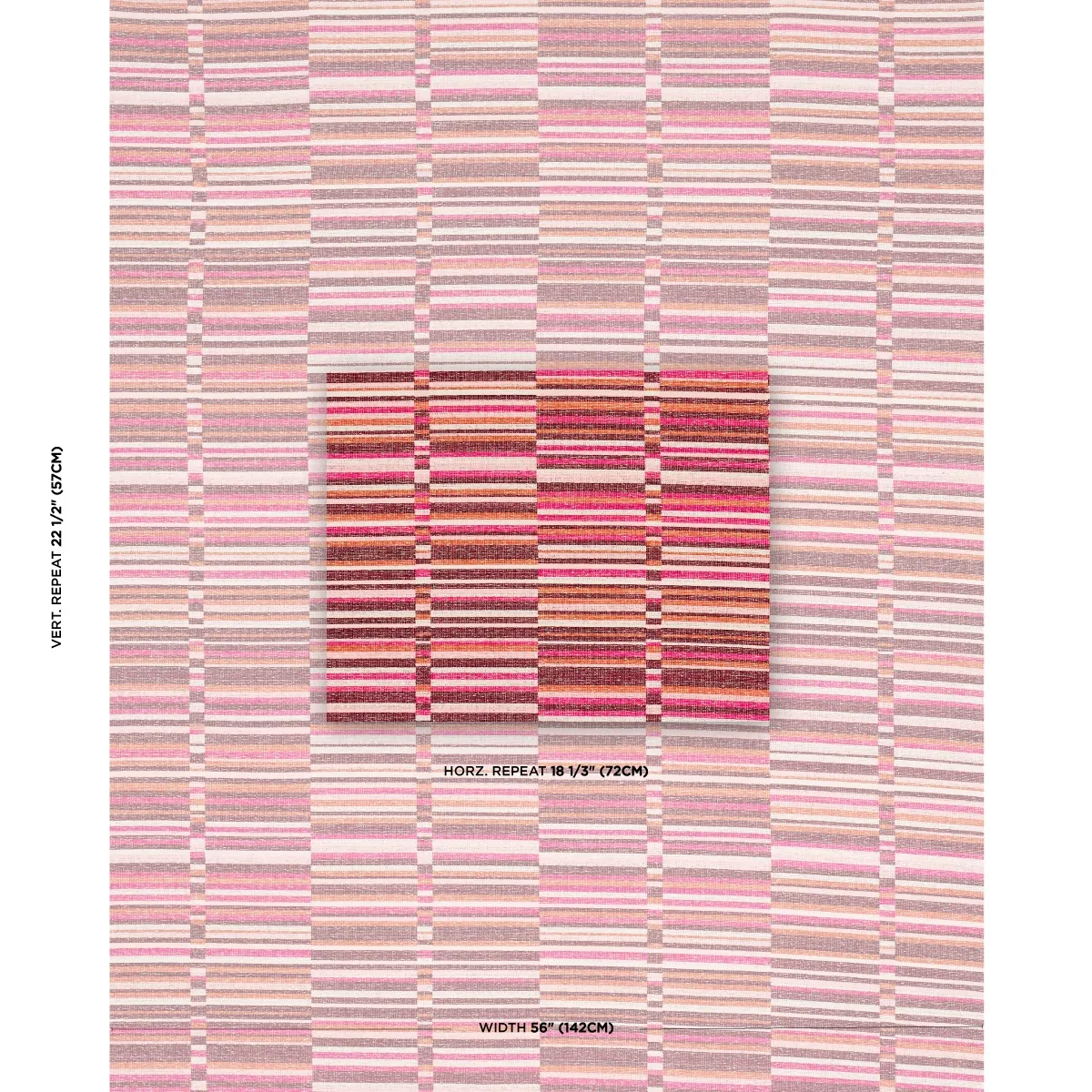 TIERRA STRIPE Fabric – BERRY | Schumacher | Wallpaper Twins TIERRA STRIPE fabric BERRY color by Schumacher