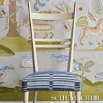 TIERRA STRIPE Fabric – BLUE | Schumacher | Wallpaper Twins TIERRA STRIPE fabric BLUE color by Schumacher