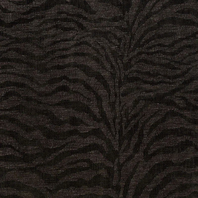 TIGER CHENILLE fabric CHARCOAL color by Schumacher