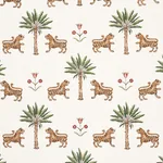 TIGER PALM Fabric – COCOA | Schumacher | Wallpaper Twins TIGER PALM fabric COCOA color by Schumacher
