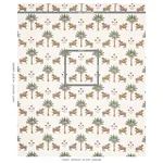 TIGER PALM Fabric – COCOA | Schumacher | Wallpaper Twins TIGER PALM fabric COCOA color by Schumacher