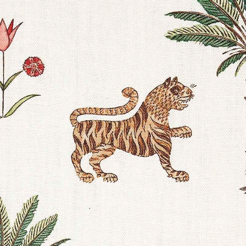 TIGER PALM Fabric – COCOA | Schumacher | Wallpaper Twins TIGER PALM fabric COCOA color by Schumacher