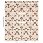 TIGER PALM fabric CRIMSON color by Schumacher