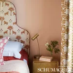 TIGER PALM fabric CRIMSON color by Schumacher