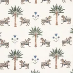 TIGER PALM fabric DELFT color by Schumacher