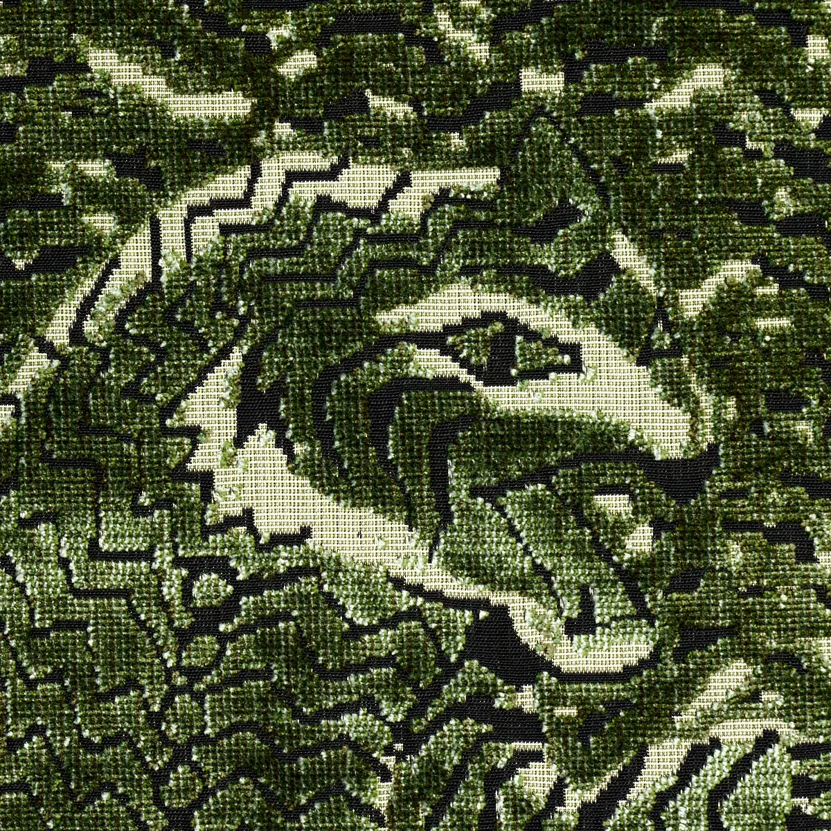 TIGRESS VELVET Fabric – MALACHITE | Schumacher | Wallpaper T TIGRESS VELVET fabric MALACHITE color by Schumacher