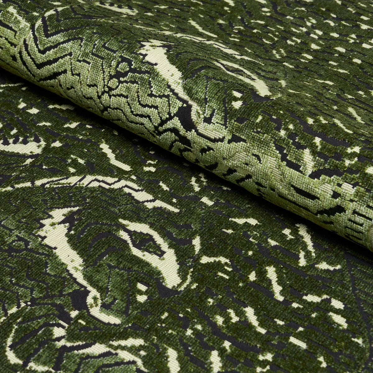 TIGRESS VELVET Fabric – MALACHITE | Schumacher | Wallpaper T TIGRESS VELVET fabric MALACHITE color by Schumacher