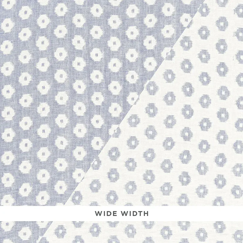 TIMUR WEAVE fabric INDIGO color by Schumacher