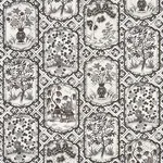 TING TING Fabric – BLACK | Schumacher | Wallpaper Twins TING TING fabric BLACK color by Schumacher