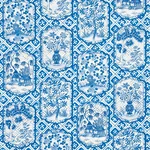 TING TING Fabric – BLUE | Schumacher | Wallpaper Twins TING TING fabric BLUE color by Schumacher