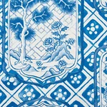 TING TING Fabric – BLUE | Schumacher | Wallpaper Twins TING TING fabric BLUE color by Schumacher