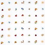 TINY THINGS EMBROIDERY Fabric – MULTI | Schumacher | Wallpap TINY THINGS EMBROIDERY fabric MULTI color by Schumacher