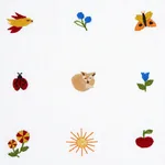 TINY THINGS EMBROIDERY Fabric – MULTI | Schumacher | Wallpap TINY THINGS EMBROIDERY fabric MULTI color by Schumacher