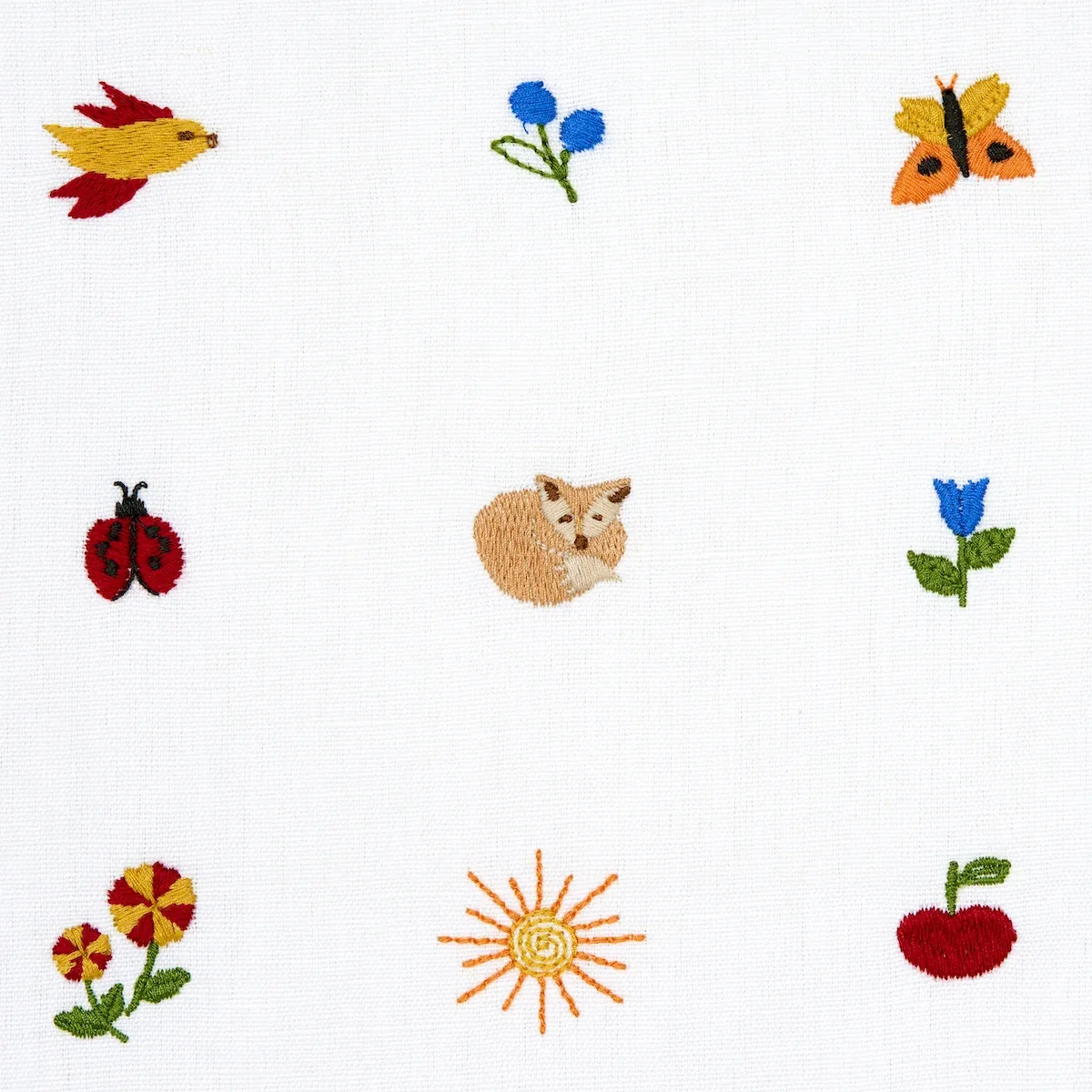 TINY THINGS EMBROIDERY Fabric – MULTI | Schumacher | Wallpap TINY THINGS EMBROIDERY fabric MULTI color by Schumacher