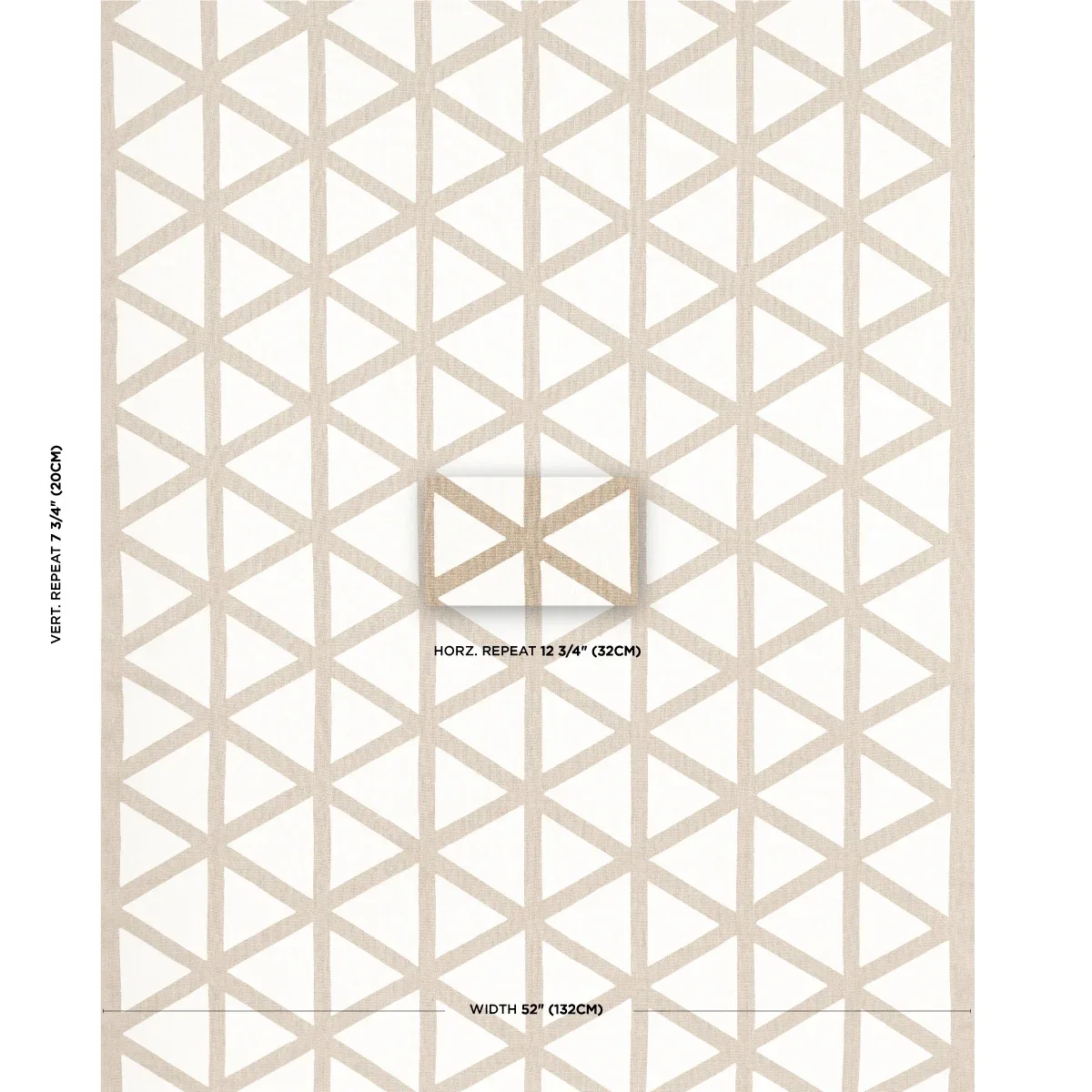 TIPTON APPLIQUÉ fabric FLAX color by Schumacher