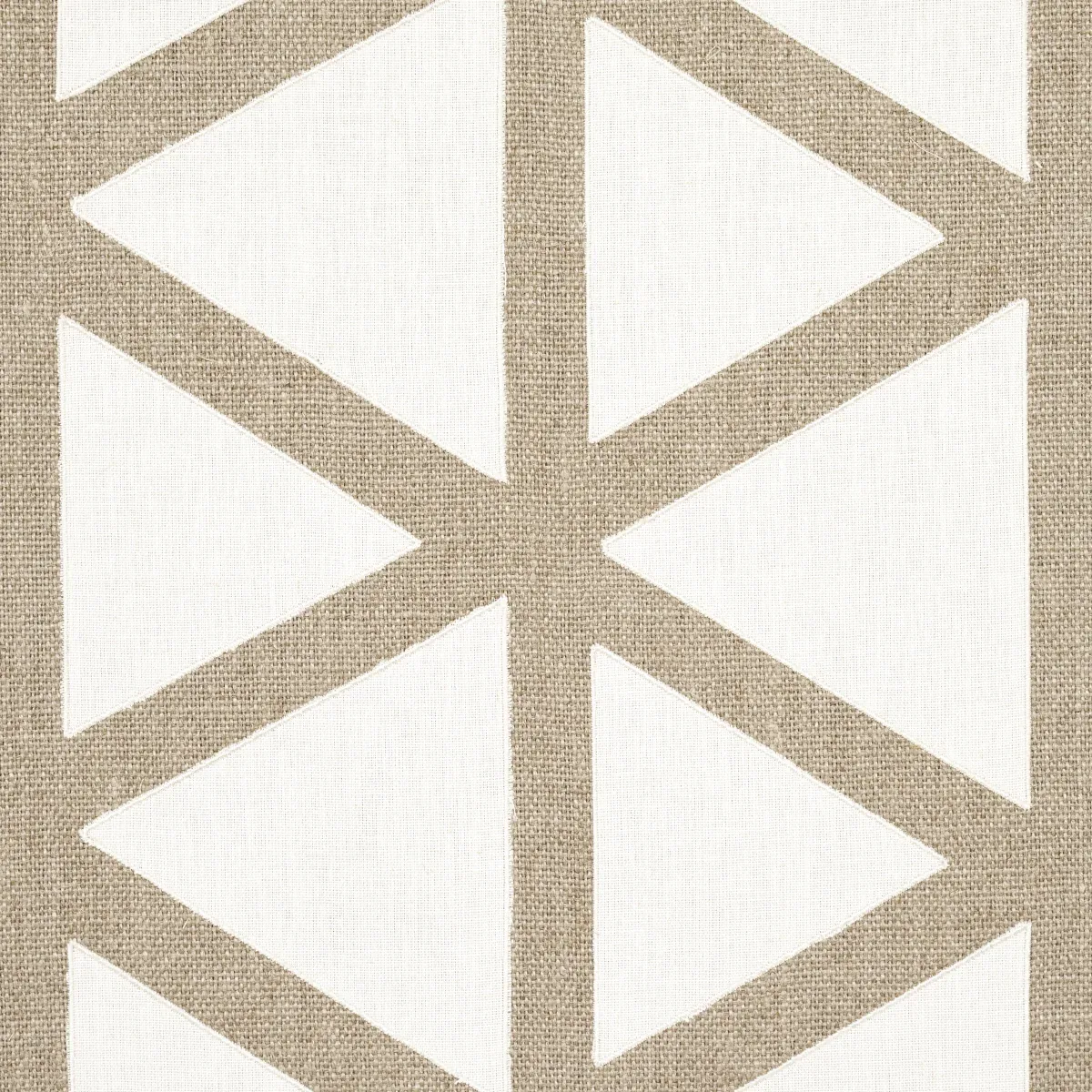 TIPTON APPLIQUÉ fabric FLAX color by Schumacher