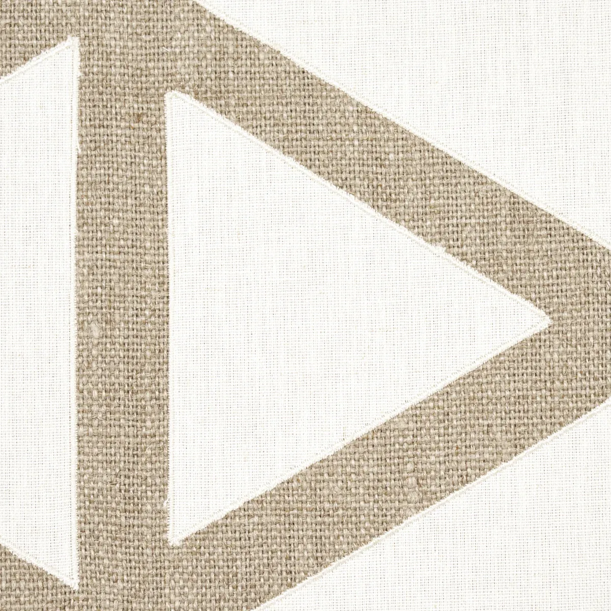 TIPTON APPLIQUÉ fabric FLAX color by Schumacher